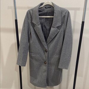 Gray Women's Blazer Coat